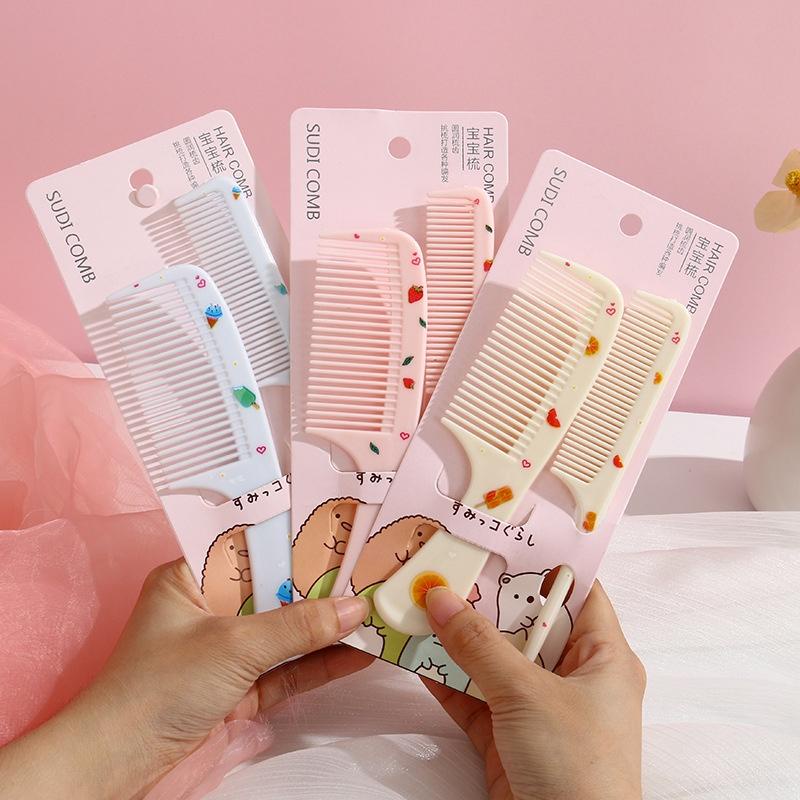Set 2 Lược Chải Tóc Họa Tiết Dễ Thương