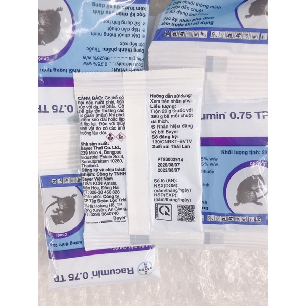 [ Thuốc diệt chuột RACUMIN 0.75TP ]