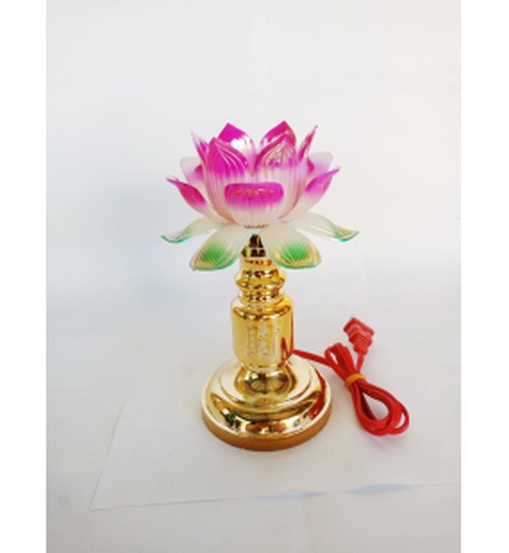 Đèn thờ sen xi cánh 7 màu - điện việt