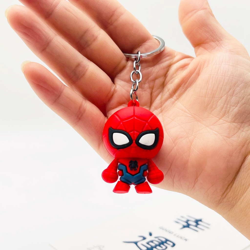Móc khóa siêu anh hùng kiểu dáng tròn cute