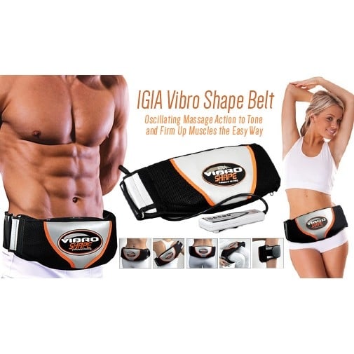 Đai Vibro Shape mát xa nóng giảm mỡ bụng