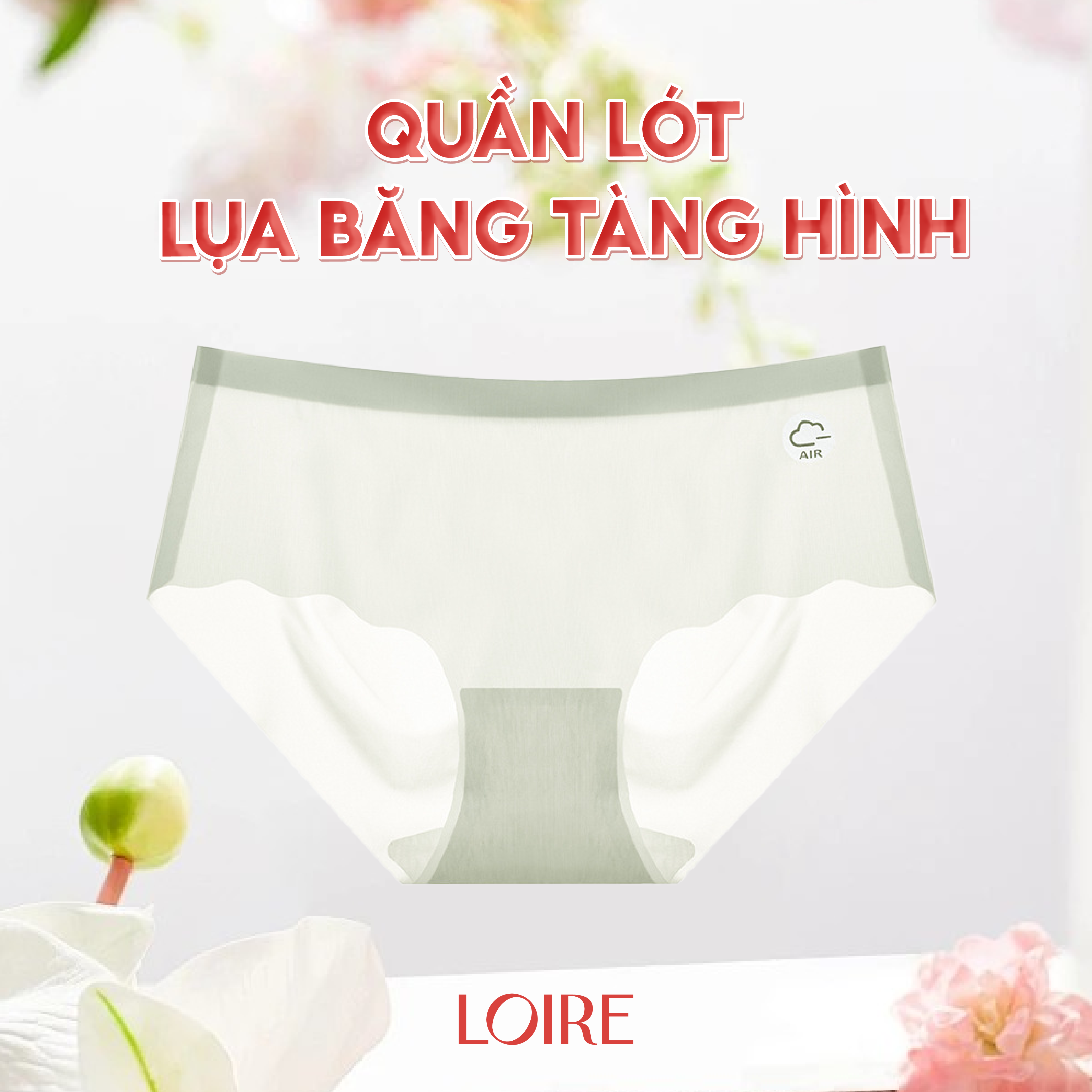 Quần Lót Lụa Băng Tàng Hình Loirechic QLBK86