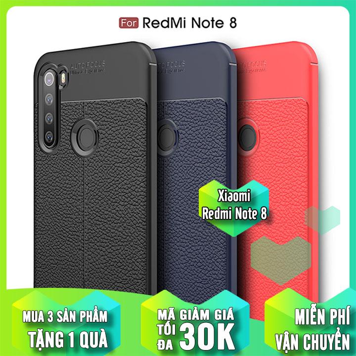 Ốp lưng cho Xiaomi Redmi Note 8 Giả da chống sốc Auto Focus