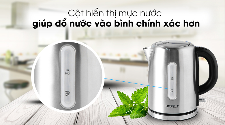 Ấm Đun Nước Siêu Tốc 1 lit - Hàng chính hãng Hafele