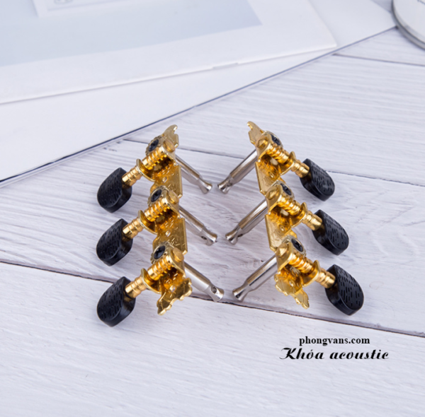 Bộ khoá đàn guitar acoustic xi vàng