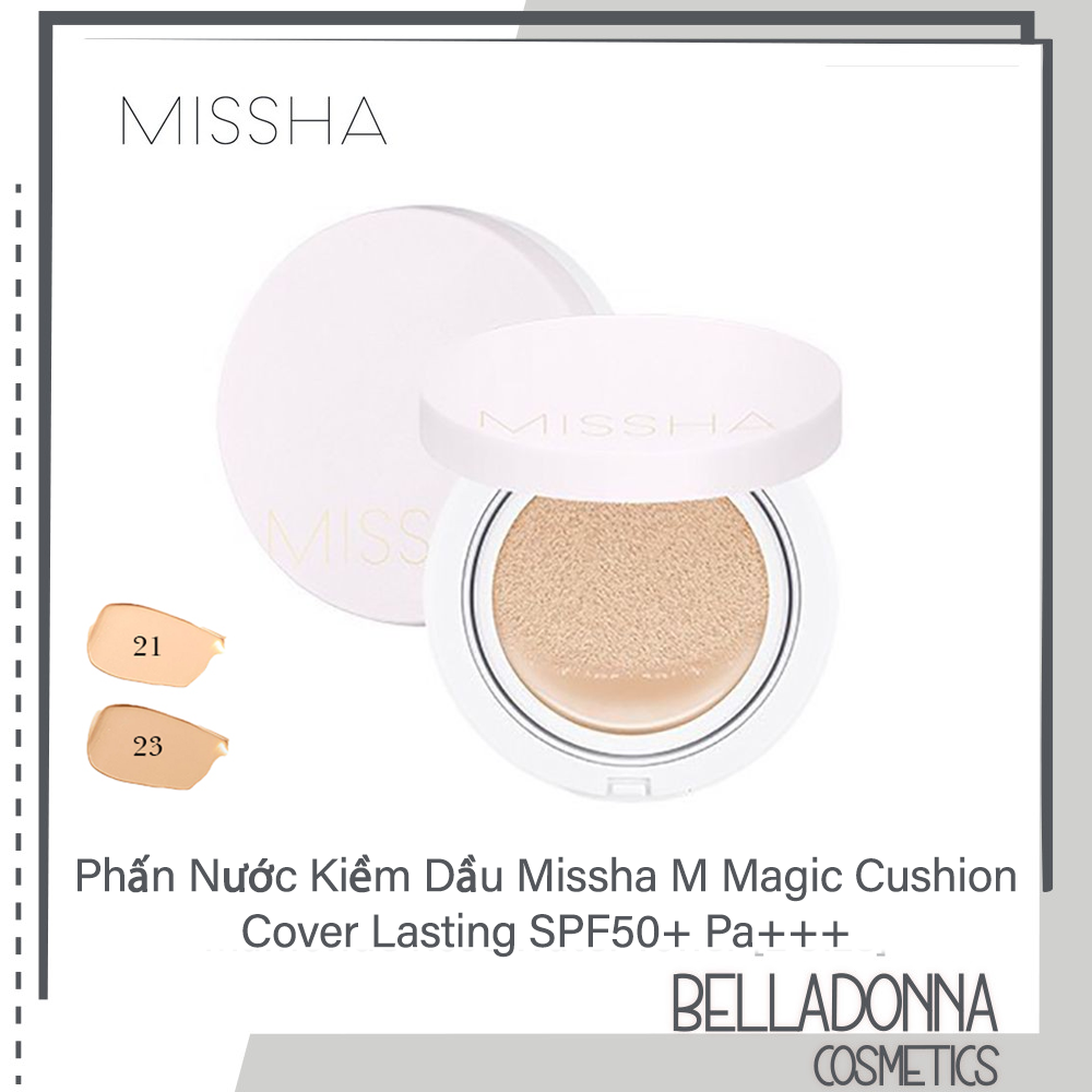 Phấn Nước Kiềm Dầu Missha M Magic Cushion Cover Lasting SPF50+ PA+++ 15g (2 Tone Màu)