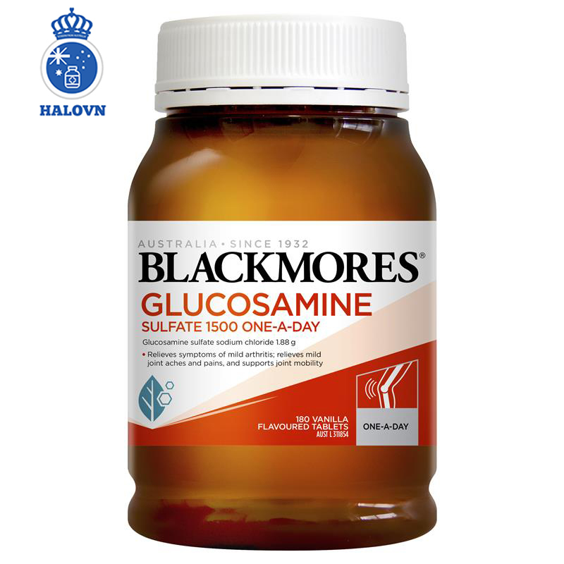 Blackmores Glucosamine Sulfate 1500mg One-A-Day 180 Tablets - Viên uống bổ sung Canxi hỗ trợ xương khớp Blackmore Úc - Haloco VN