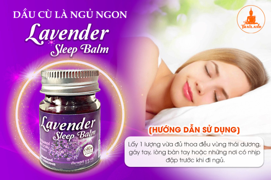 Dầu cù là giúp ngủ ngon giảm stress - dầu cù là lavender sleep balm thái lan
