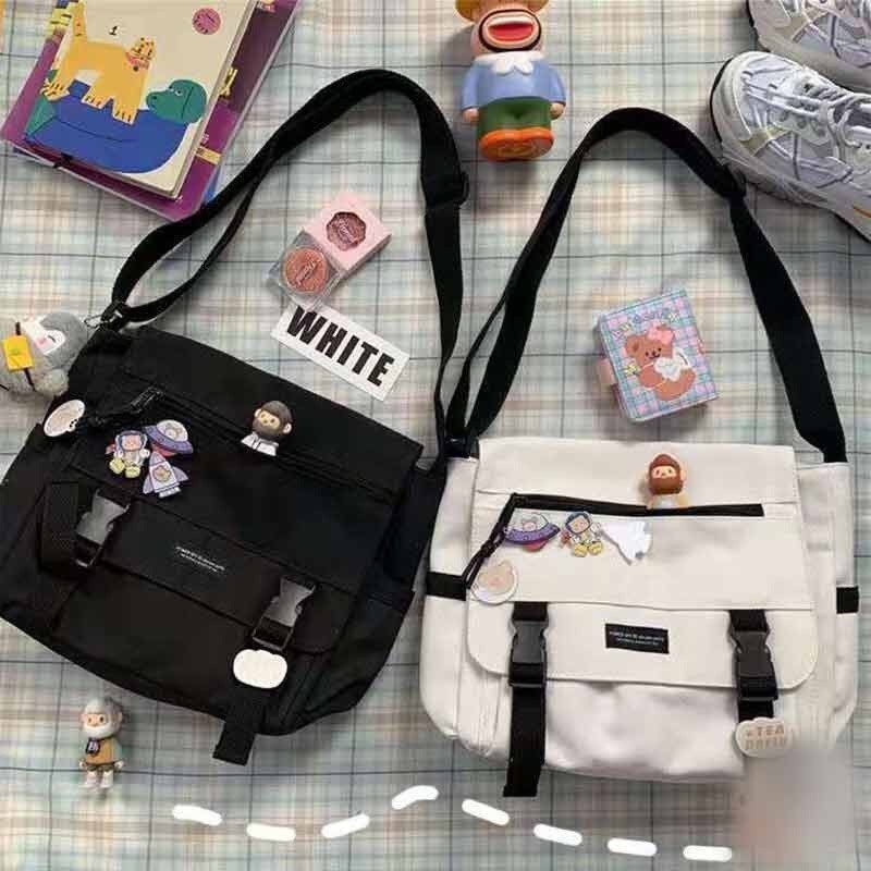 Túi đeo chéo unisex size lớn nhiều ngăn vừa A4 đi chơi đi học BS001