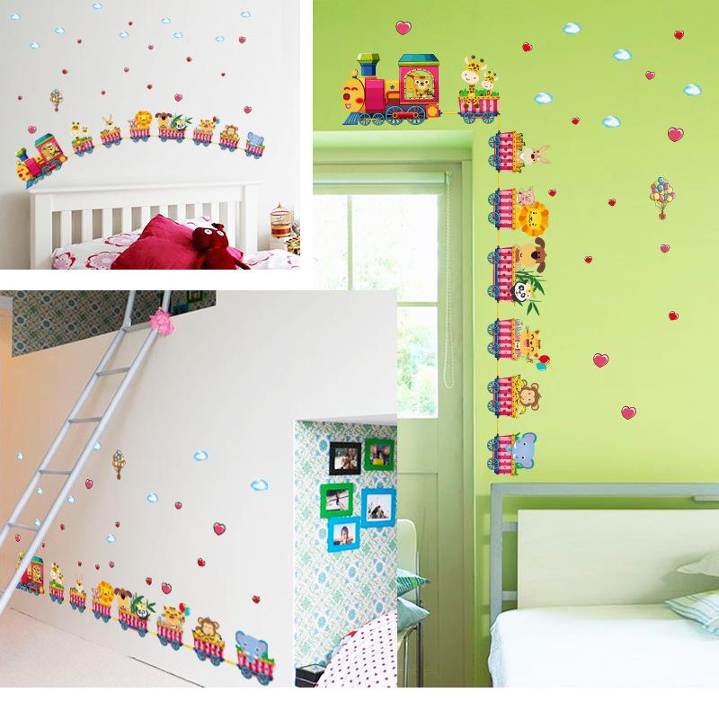 Decal trang trí phòng cho bé Đoàn tàu xe lửa size lớn Giấy dán tường