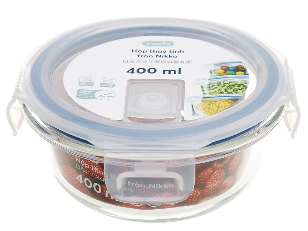 Hộp thủy tinh tròn Nikko 950ml (2 ngăn)