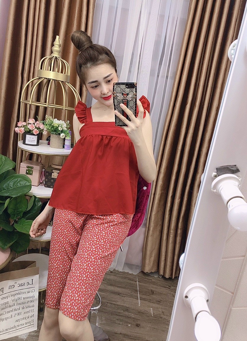 Set Đồ Lửng Bông Áo Trơn Kate Lụa Mềm Đẹp Dưới 49kg