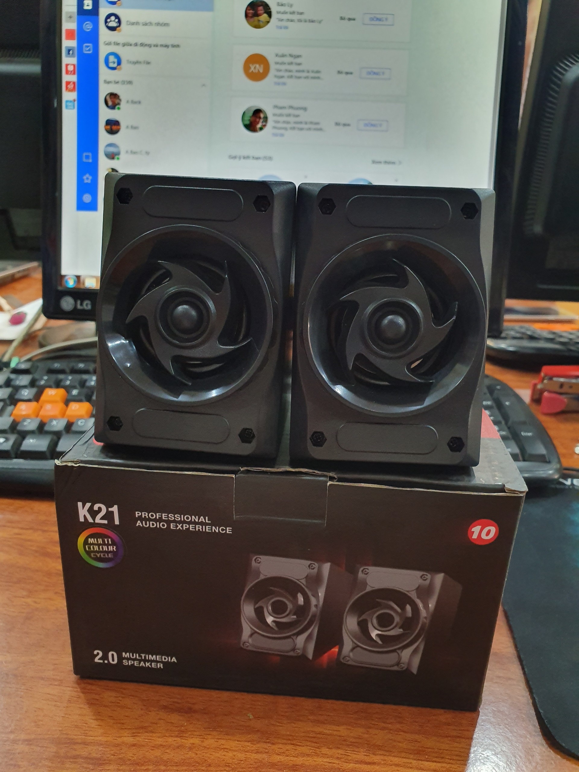 [ ÂM THANH CỰC ĐỈNH ] Loa máy tính 2.0 Multimedia Speaker K21