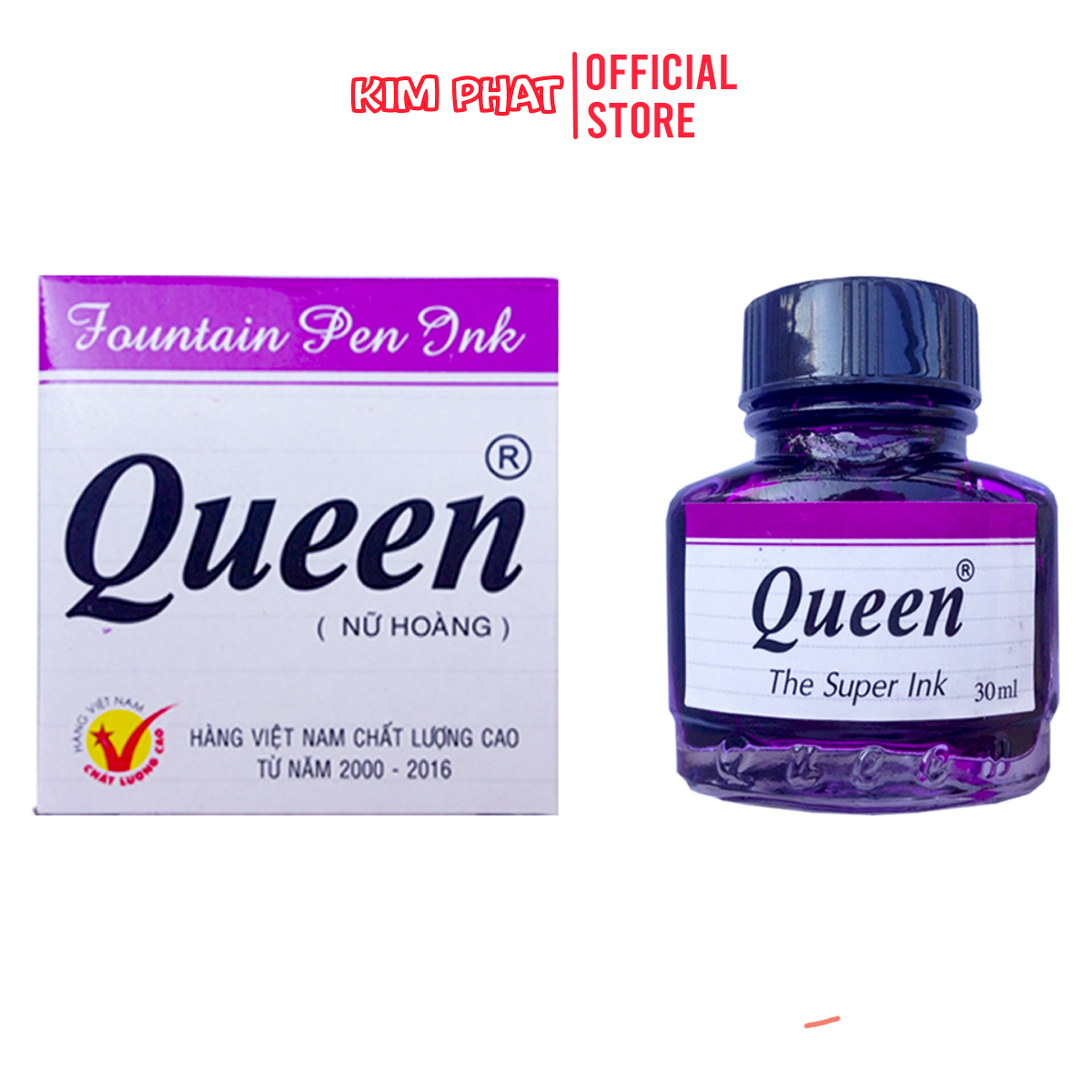 Lọ mực học sinh màu tím Queen