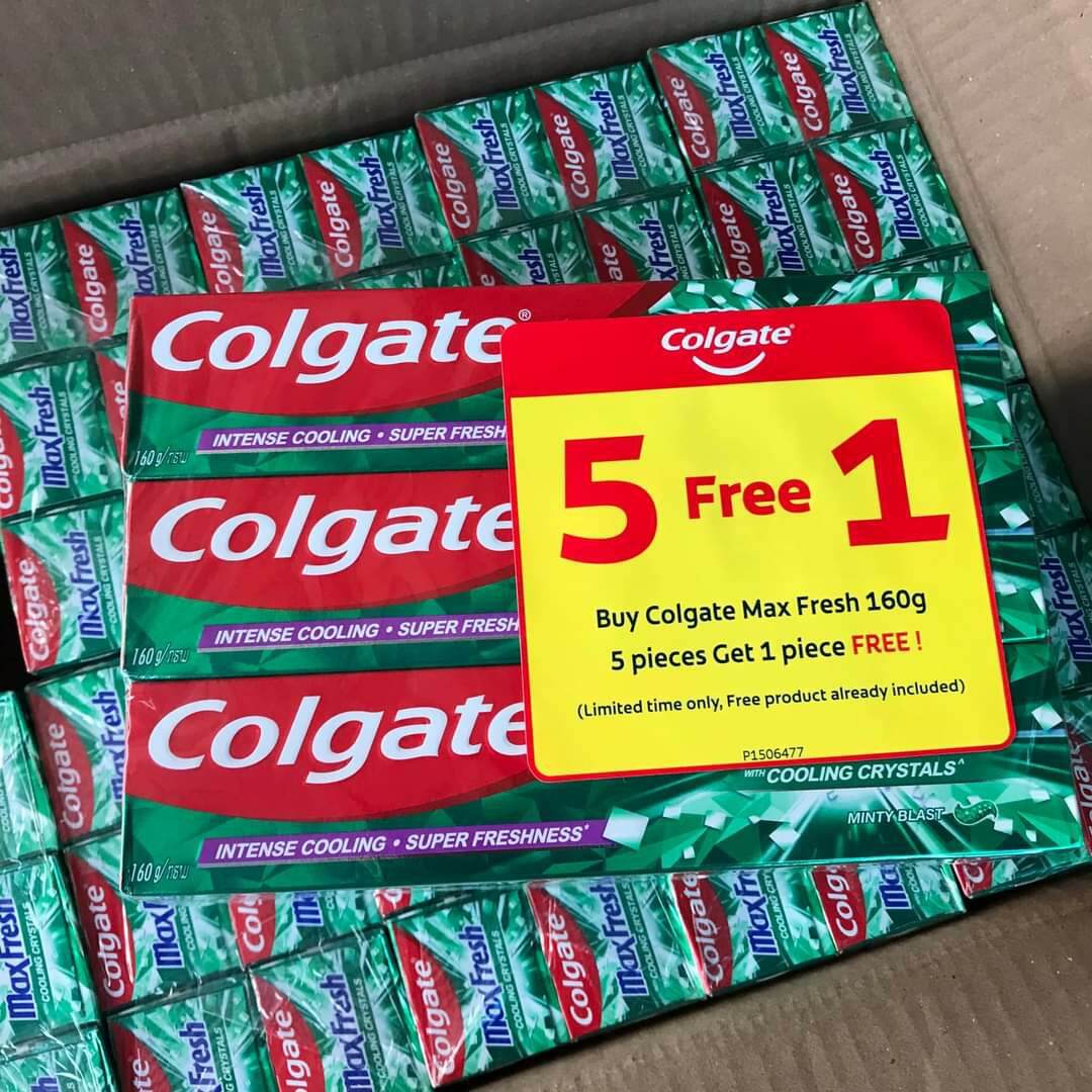Combo 2 Tuýp Kem Đánh Răng Colgate MaxFresh 160g Thái Lan