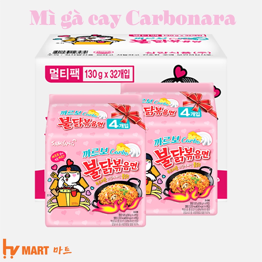 [Giá Tốt] Mì Gà Cay Samyang Hồng Carbonara 130g