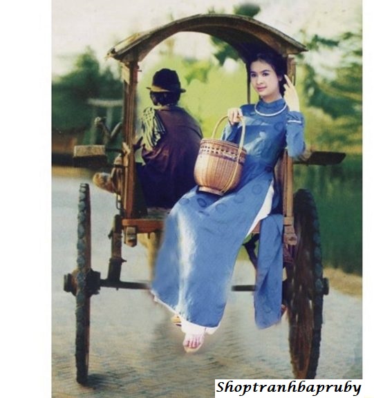 [HCM]Tranh đính đá Thiếu nữ trên xe ngựa kích thước cực nhỏ ✅55 x 75 cm -️ VS419