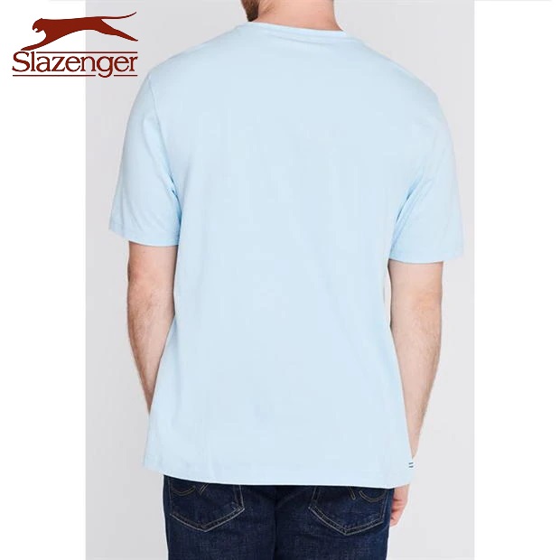 Áo thun nam Slazenger Plain (màu Light Blue) - Hàng size UK