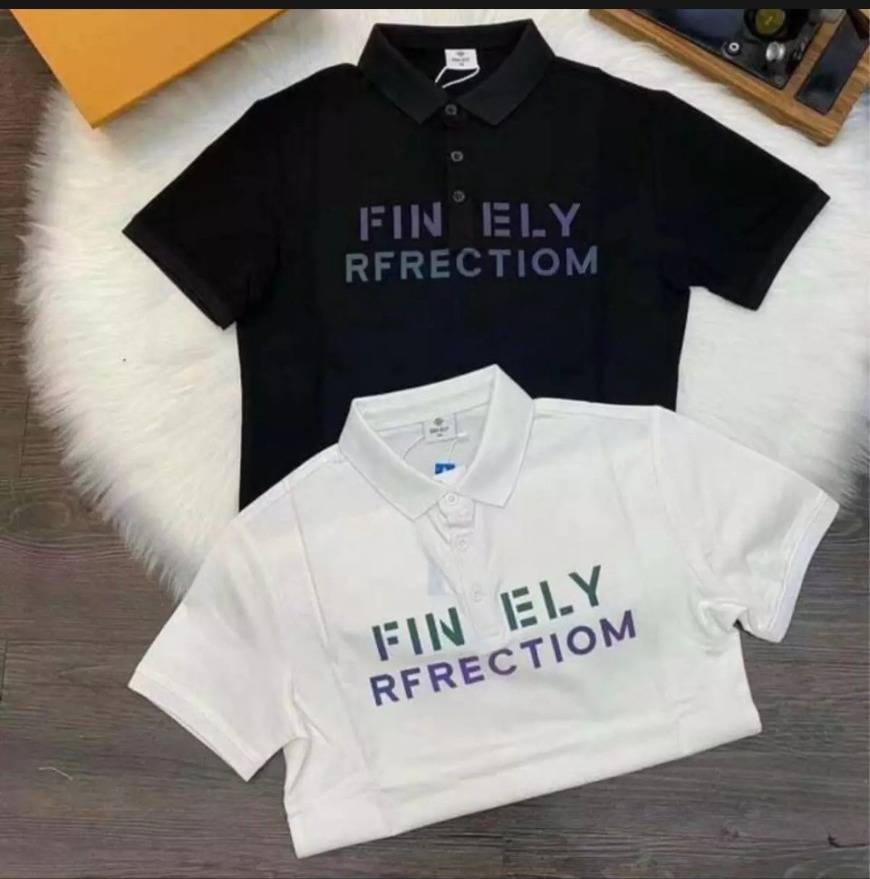 Áo thun cổ trụ cổ bâu phản quang 7 màu finely rfrectiom