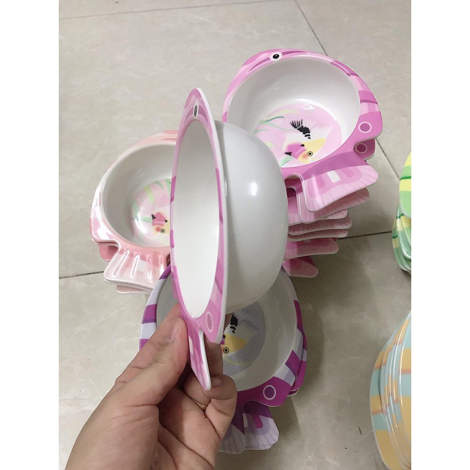 [Hoàn tiền 6%] Bát nhựa ăn dặm hình con cá cho bé ăn dặm - E58
