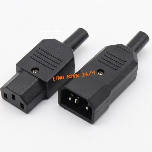 ĐẦU JACK NỐI NGUỒN AC 3 CHÂN LOẠI ĐỰC CÁI