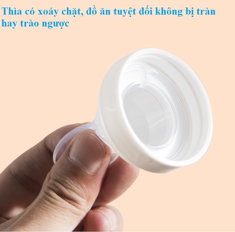 Bình Thìa Ăn Dặm 2 Trong 1 Silicon Dành Cho Bé