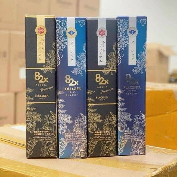 (Mẫu mới + Qùa tặng) 82X Sakura Collagen & Placenta Premium