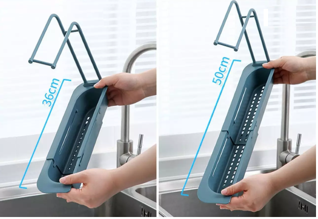 GIÁ ĐỰNG DỤNG CỤ RỬA CHÉN GẮN BỒN RỬA GẤP GỌN TIỆN LỢI CÓ LỖ THOÁT NƯỚC VÀ MÓC TREO HAI TẦNG PHƠI KHĂN 39.5x27x8.5cm(Nhiều màu) - [ Đồ dùng rữa chén Kệ rửa chén kệ nhà bếp kệ bồn nước kệ phơi khăn]
