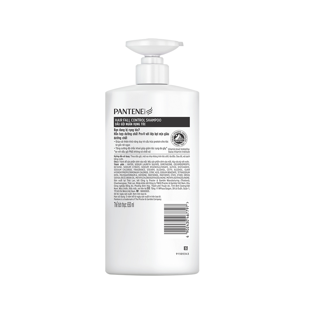 Dầu Gội Pantene chai 650g - Ngăn Rụng Tóc