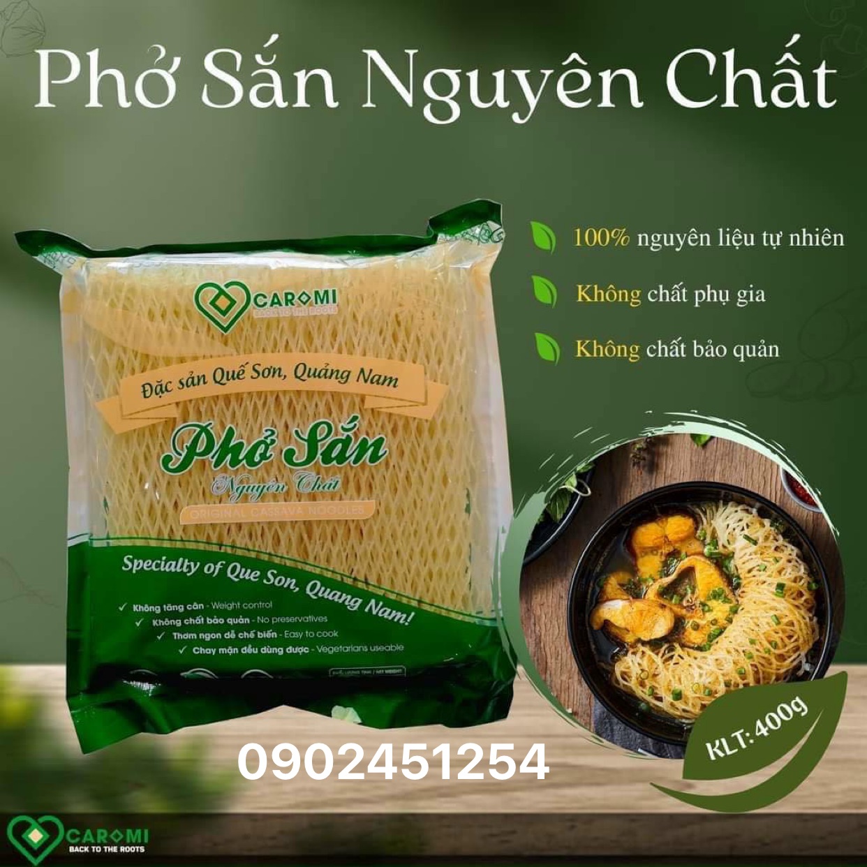 Quận 10 - set 5 gói phở sắn quế sơn caromi 400g