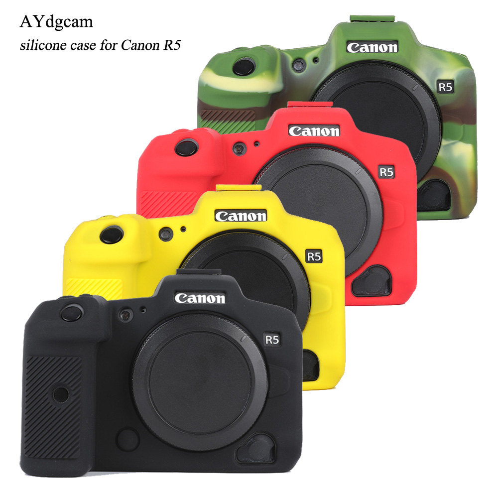 Túi đựng máy ảnh mềm eos r5 r6 ốp silicon thân máy ảnh bằng cao su cho canon eos r5 r6