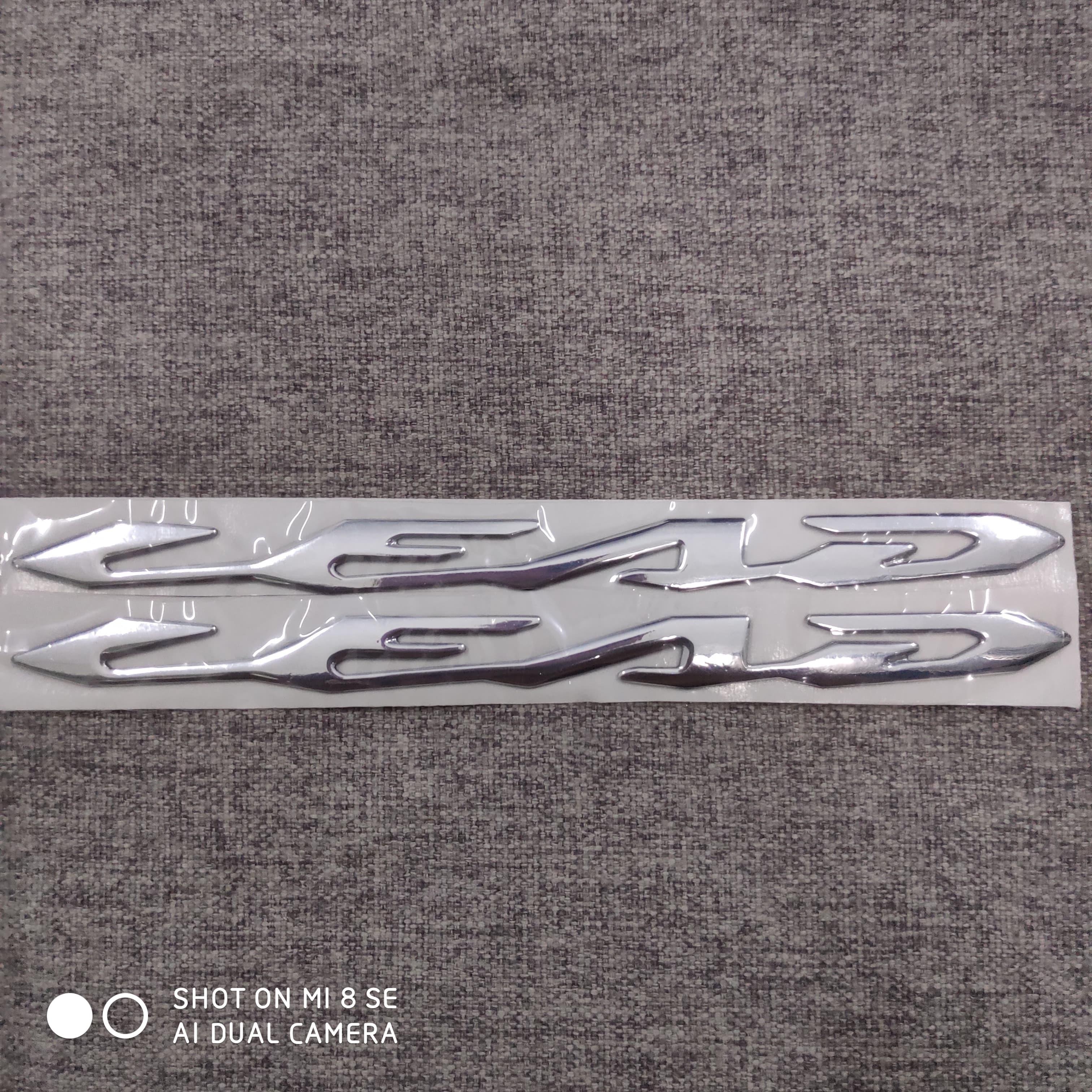 Bộ 2 tem nổi CHỮ LEAD trang trí xe máy (MÀU BẠC)
