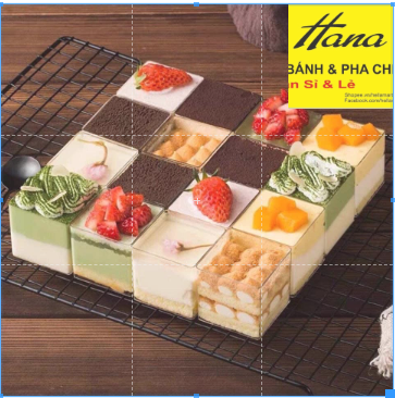 Set 10 Hộp mousse Vuông ( Không kèm nắp )