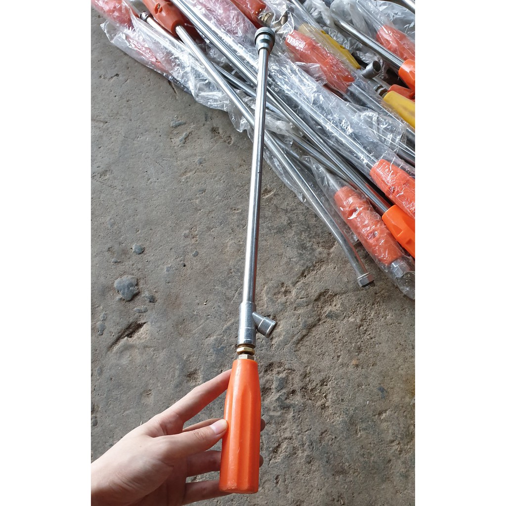 Cần xịt thẳng phun chỉnh áp lực tia nước to nhỏ cho máy rửa xe cao áp kiêm béc phun gắn súng xịt dài 55cm