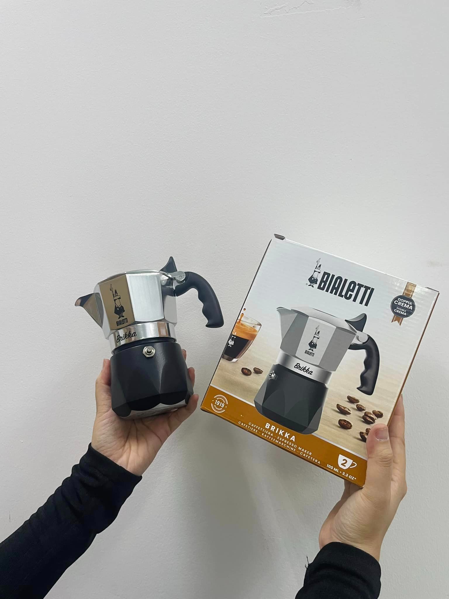 Ấm pha cà phê tạo crema Bialetti Brikka New 2, 4 cup, Hàng chính hãng