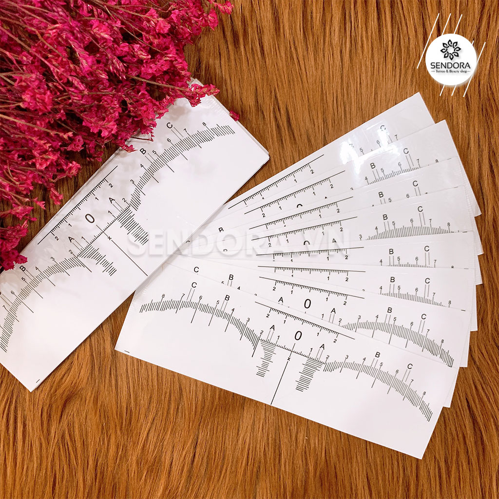[HCM]Thước dán đo vẽ chân mày dùng 1 lần (10 cái)