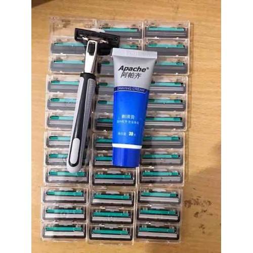 SET DAO CẠO RÂU + 36 ĐẦU DAO THAY THẾ (Tặng kèm tuýp kem cạo râu)