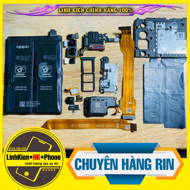Linh Kiện Oppo Reno 4 Pro / Camera Trước Sau,cáp chân sạc,cáp nối main,loa ngoài,main phụ,cáp Flash,nhựa đậy main,Pin