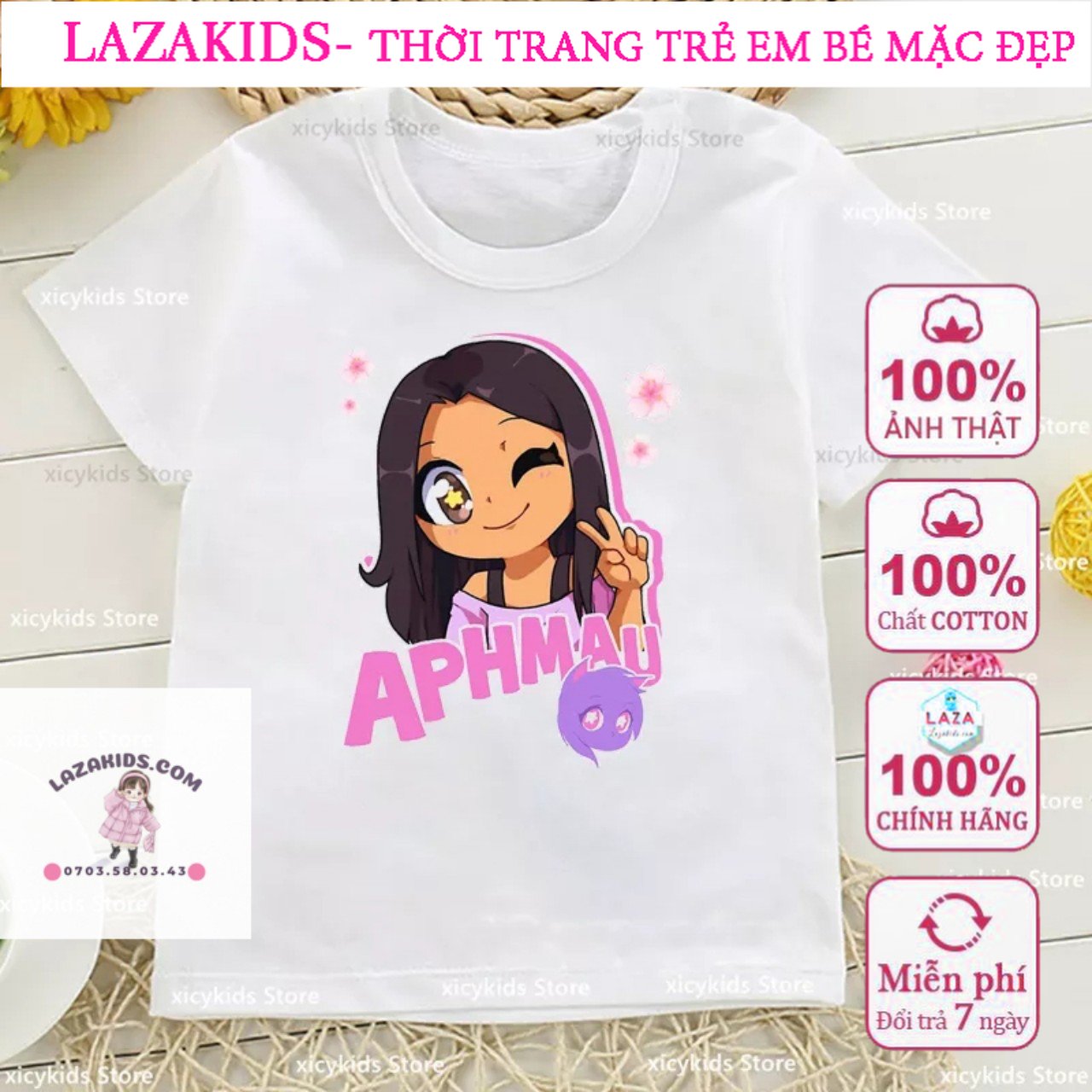 Áo thun BÉ GÁI ĐẸP họa tiết BÉ GÁI FORM DÀI RỘNG THOẢI MÁI thun cotton mềm