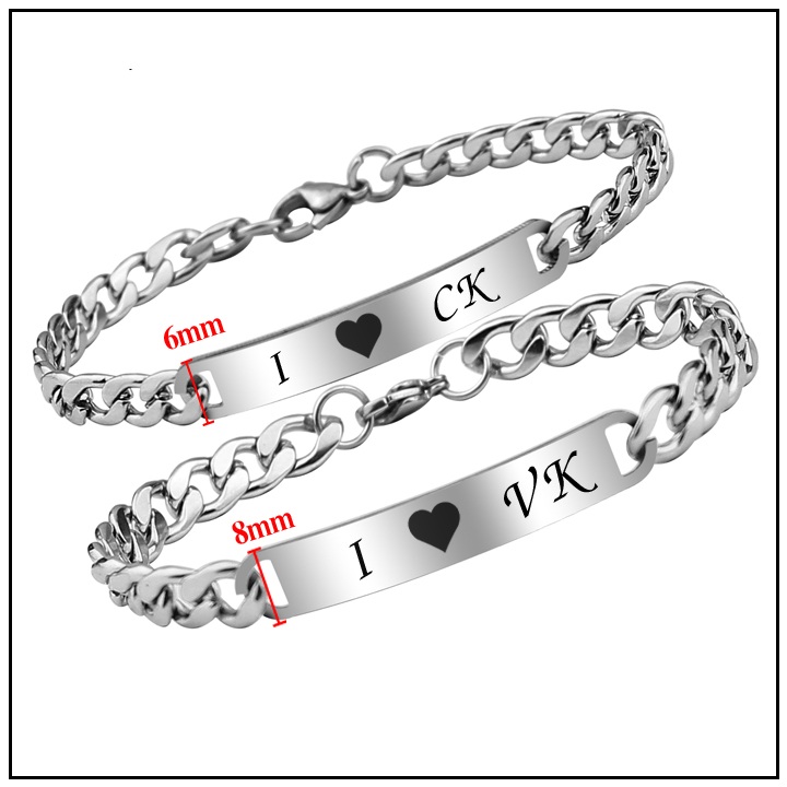Lắc tay cặp đôi mẫu vk ck ý nghĩa không đen- lcqc06