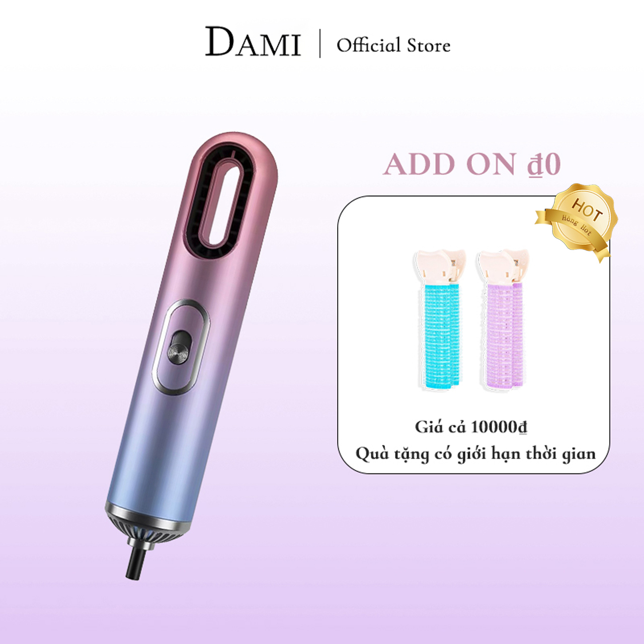 Máy Sấy Tóc mini Công suất lớn Beauty 3in1 uốn tóc ,chải tóc thẳng và sấy tóc