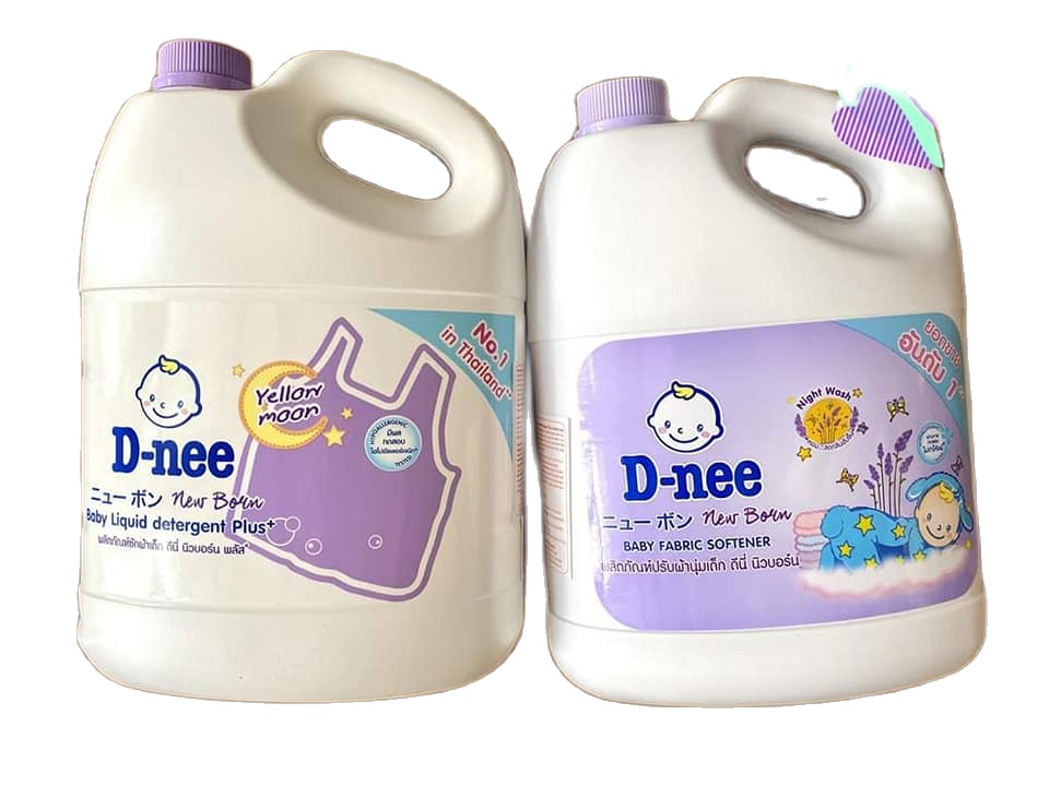 [HCM]COMBO 1 CAN GIẶT + 1 CAN XẢ VẢI D NEE 3000ML [MÀU TÍM]THÁI LAN