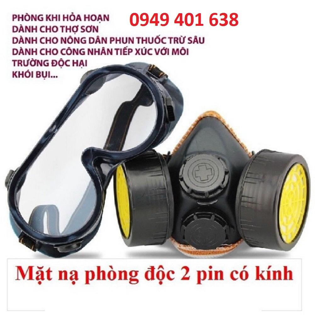 Mặt nạ bảo hộ phòng độc + Kính