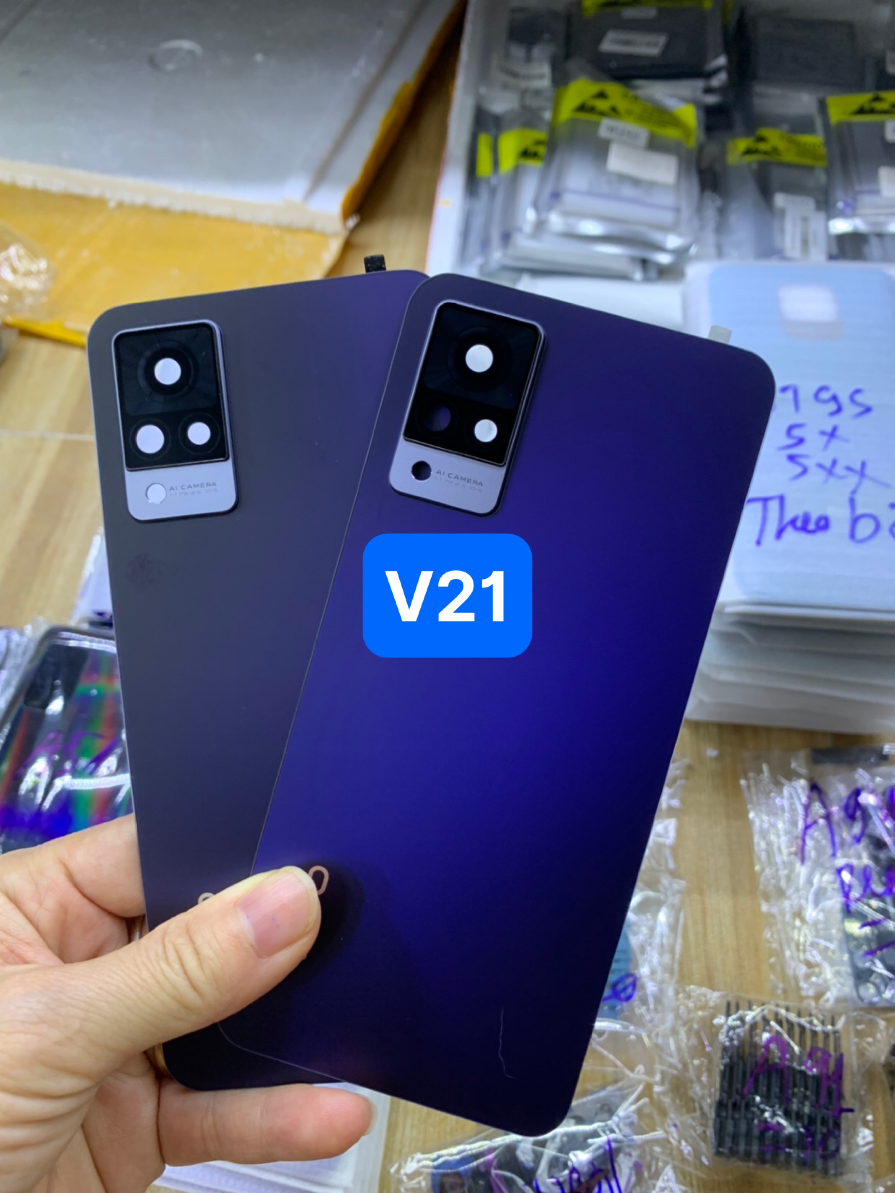 Kính lưng zin mới điện thoại vivo v21 bản 4g có kèm kính camera