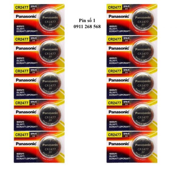 5 viên pin 3V Lithium CR2477 Panasonic