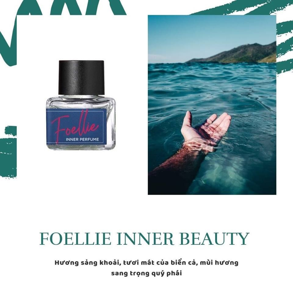 [Che Tên Nhạy Cảm] Nước hoa vùng kín hương biển thơm mát Foellie Eau De Innerb Perfume 5ml - Vogue (chai màu xanh)