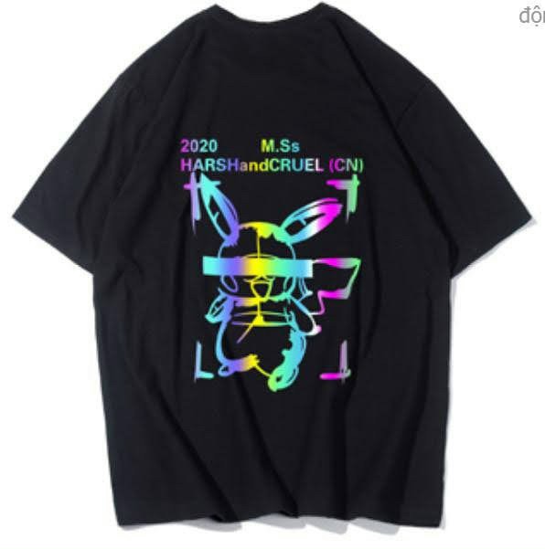 [HCM]Áo thun dạ quang nam nữ mặc  áo thun form rộng tay lỡ  áo thun form rộng phát sáng  áo thun nam