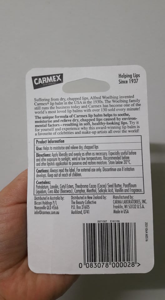Son Dưỡng Môi Carmex  - Carmex lip balm