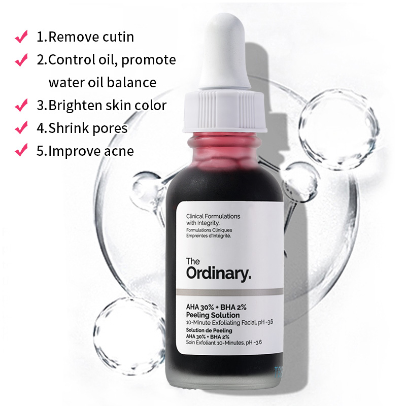 The Ordinary Bộ dưỡng da 2 chai AHA30% + BHA2% Peeling Solution （30ml *2）