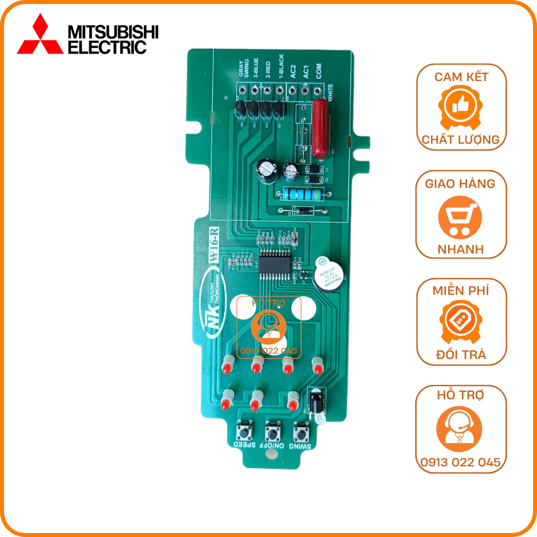 Mạch quạt treo tường Mitsubishi (W16R)